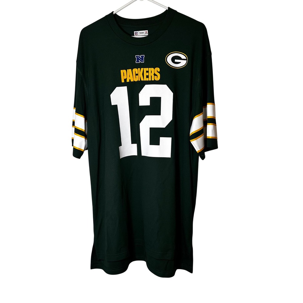 NFL‎ Team Apparel Green Bay Packers Aaron Rodgers 12 Jersey Shirt Mens XL Green